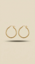 Unisex Slim Gold Hoop Earrings