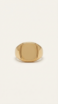 Men's Gold-Plated Square Signet Ring