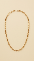 Gold Link Necklace with T-Bar Clasp