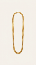 Curb Chain Necklace Unisex Gold-Plated